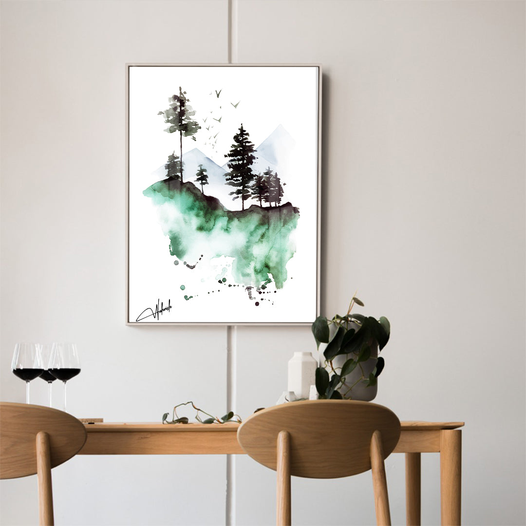Coastal Stillness – Black & White Minimalist Beach Wall Art